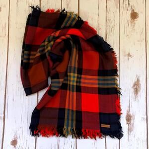 Coach Wool Plaid Scarf in Excellent Condition